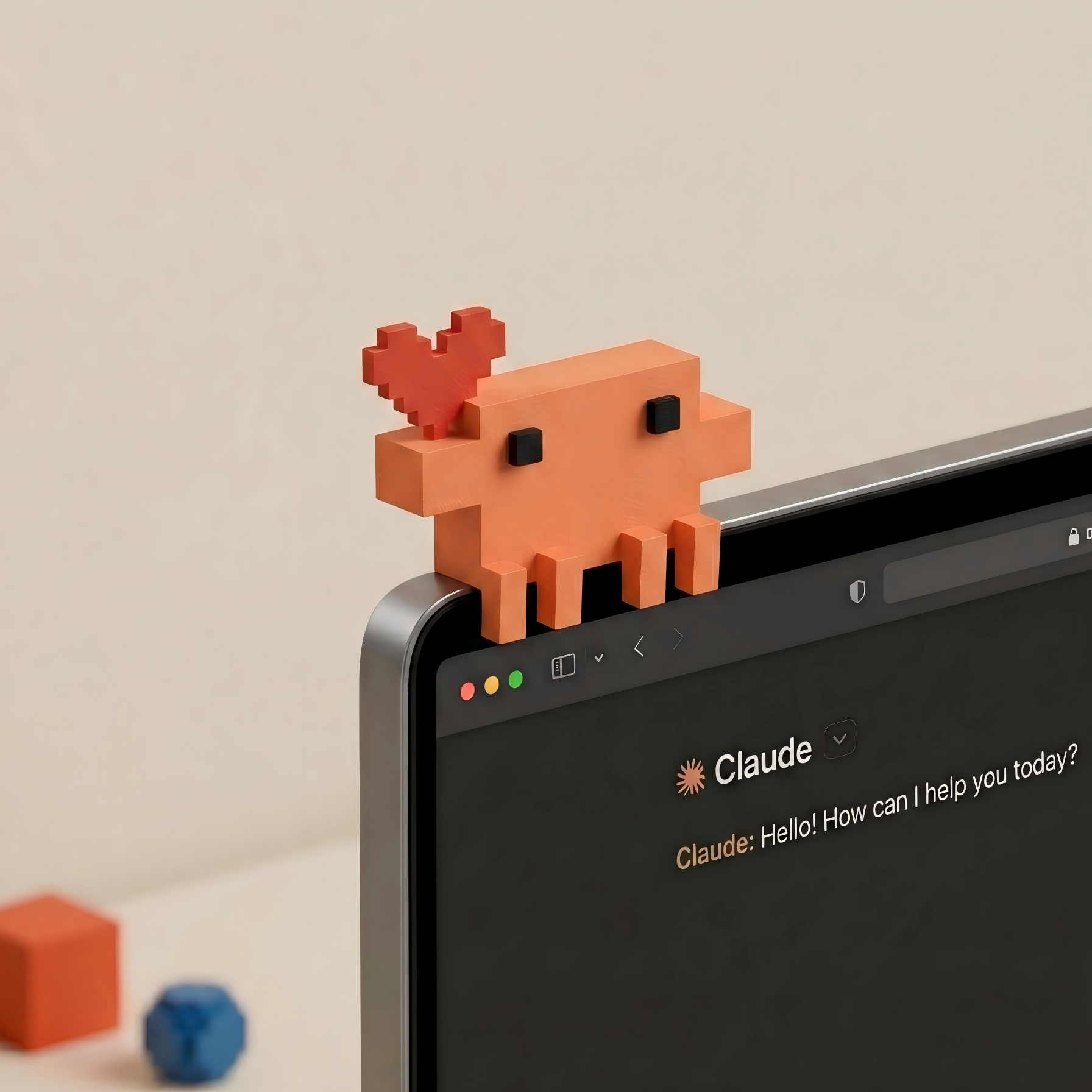 Clawd 1.0 Heart Sitting